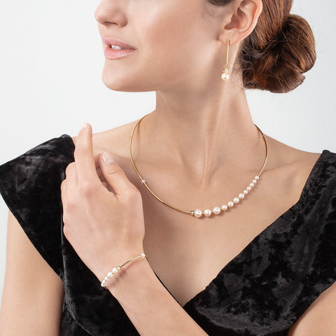 Asymmetry Necklace with Fresh Water Pearls