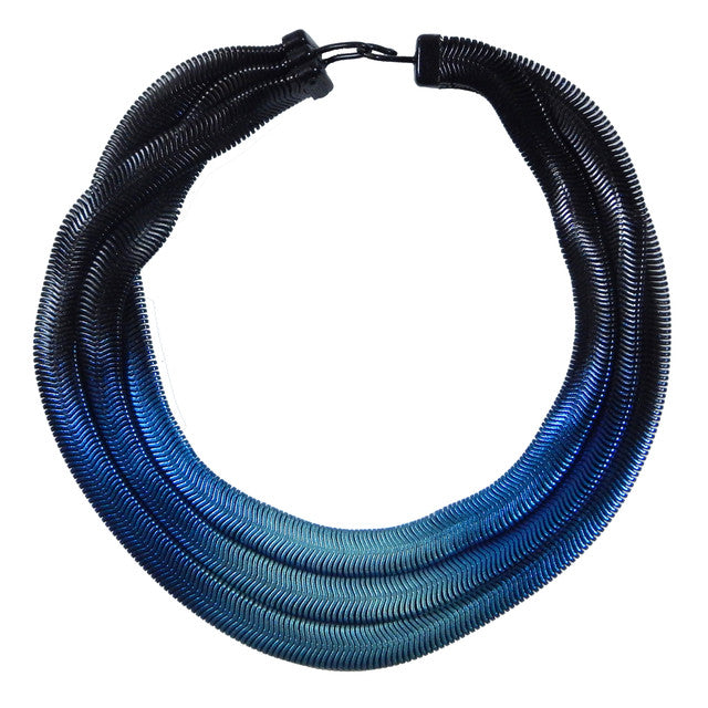 3 Strand Fern Chain Necklace