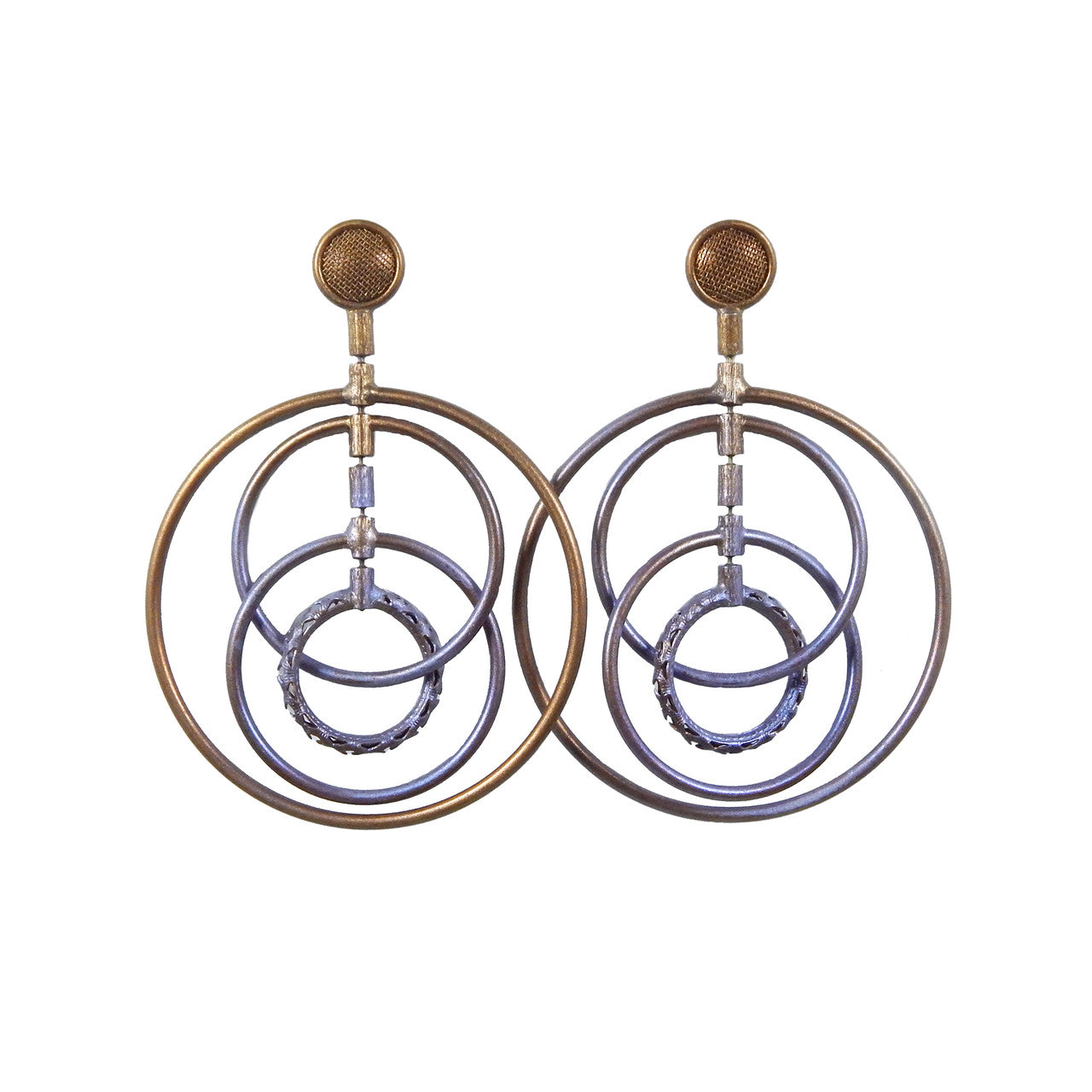 Interlocking Spinning Filigree Earrings