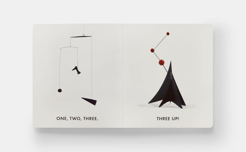 Book with mobile illustrations and text on a white background