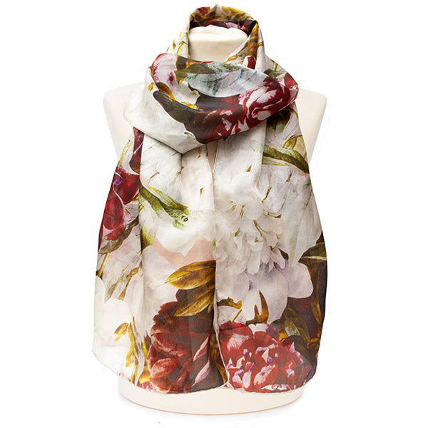 Redoute Peony Habotai Scarf