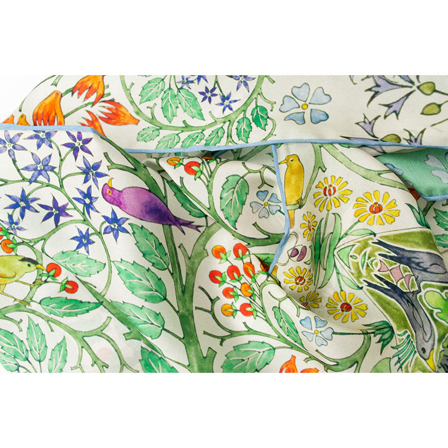 Voysey Tree of Life Habotai Scarf