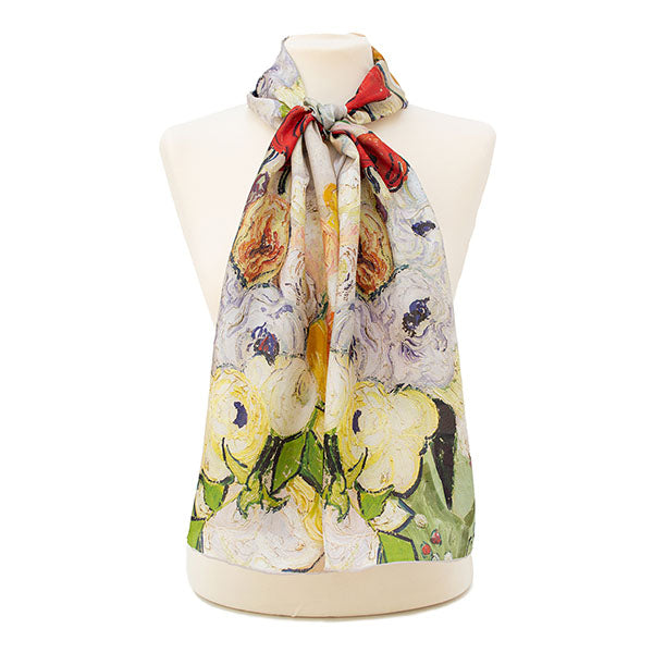 Van Gogh Rose & Anemone Habotai Scarf