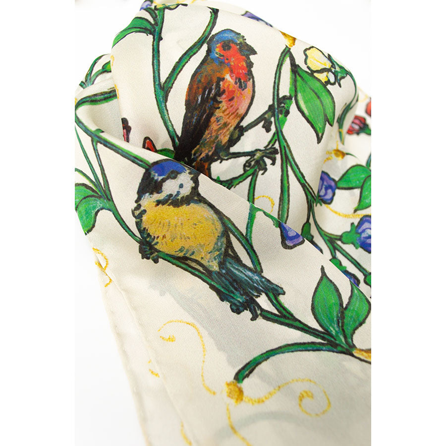 Westminster Abbey Garden Bird Habotai Scarf