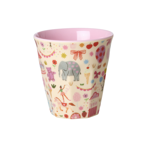 Kids Melamine Cup - Small - Fun Fair Pink Print - 5.4oz