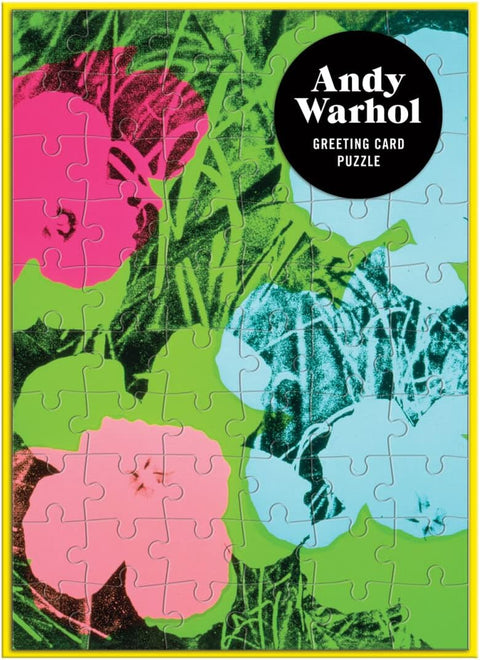 Andy Warhol Flowers Greeting Card Puzzle