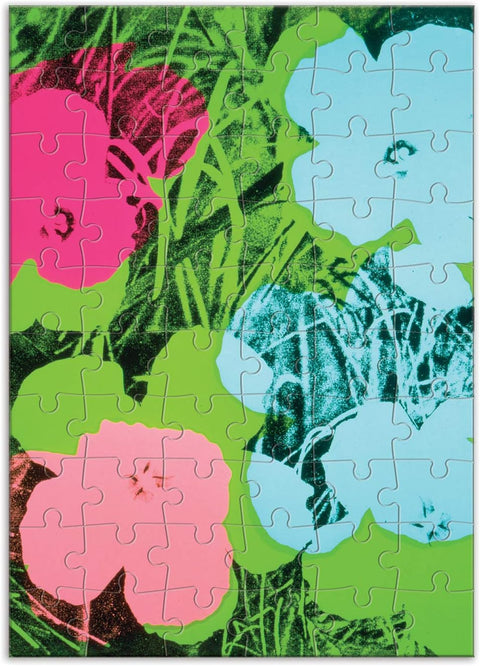 Andy Warhol Flowers Greeting Card Puzzle
