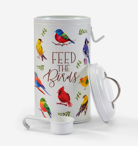 Metal Seed Tin and Scoop Set
