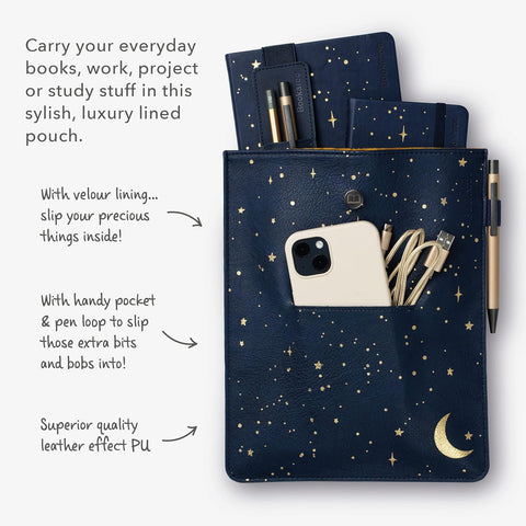 Moon and Stars Books and Stuff Pouch