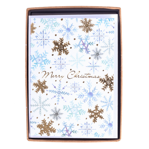 Blue Snowflakes Holiday Card