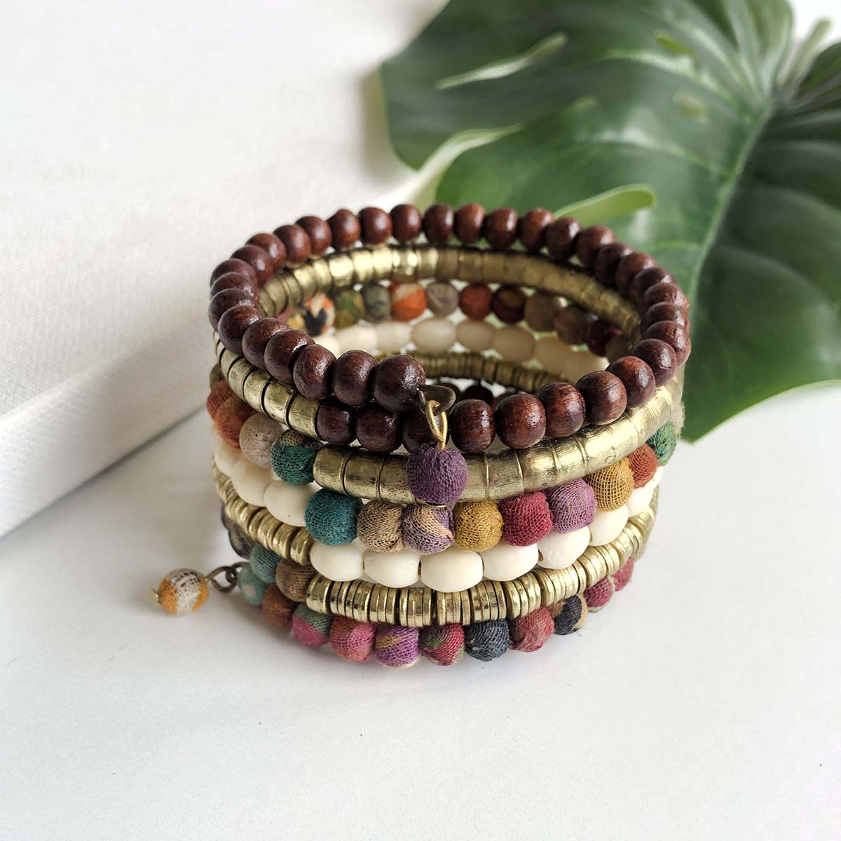 Coiled Kantha Bracelet