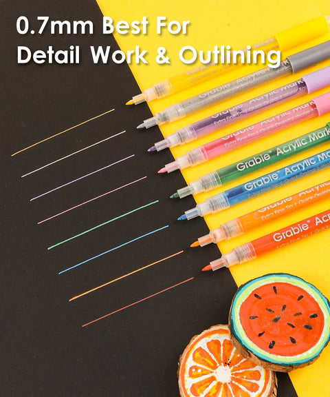 Extra Fine Tip Acrylic Paint Marker Set of 28