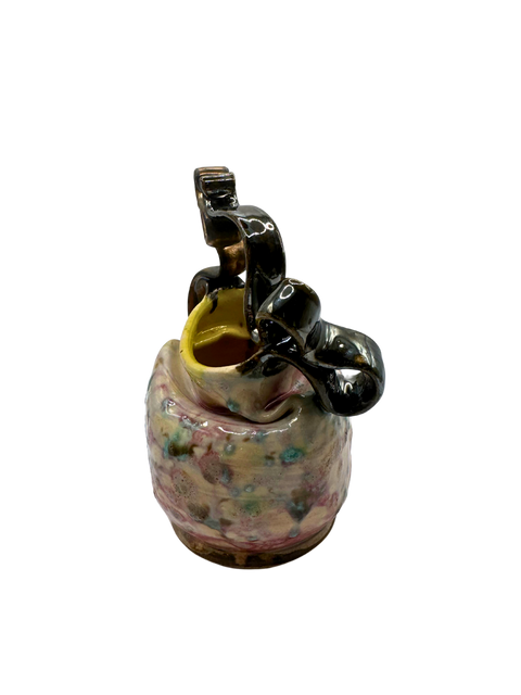 Spring Colored Scroll Handle Basket