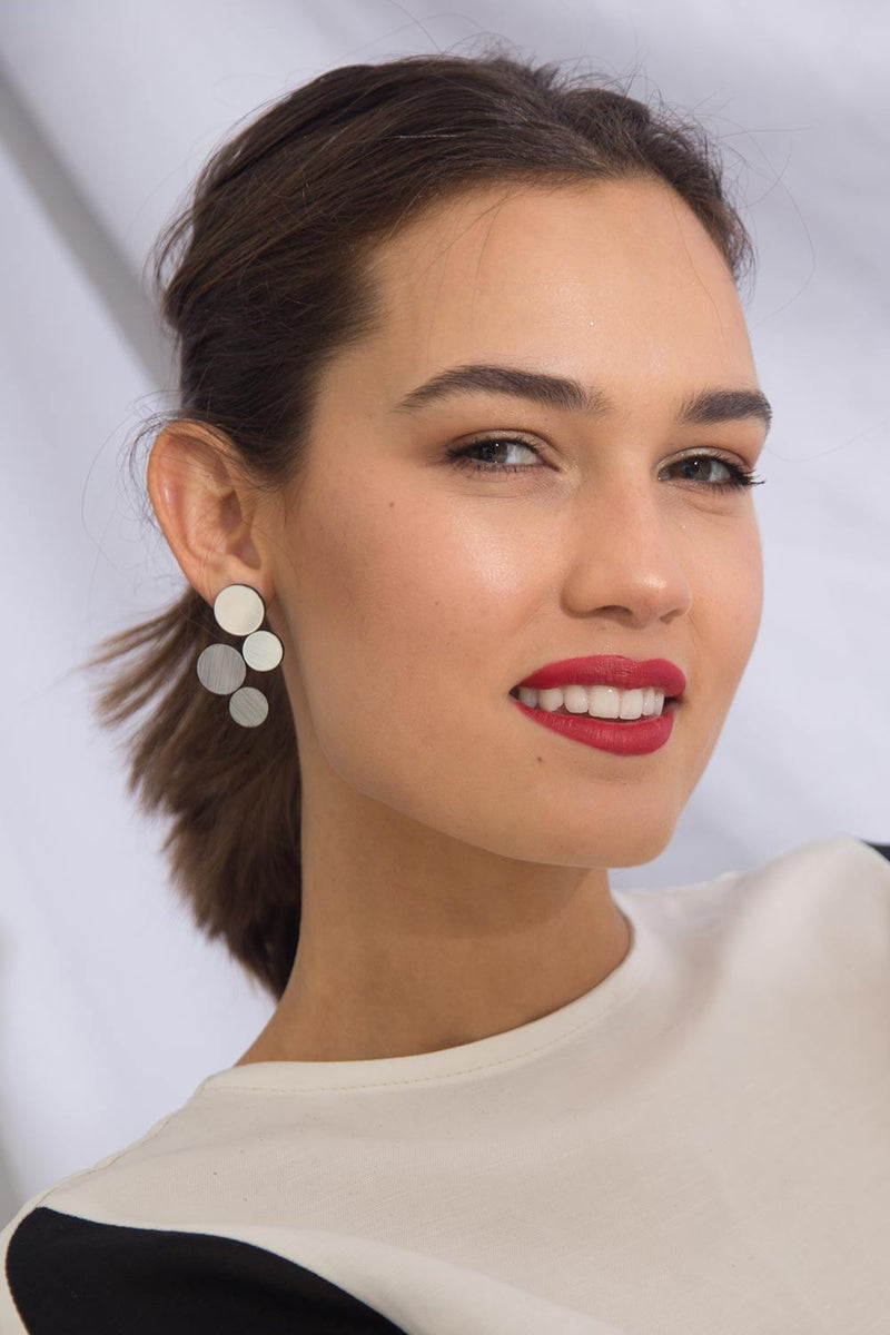 Abstraction Earrings Silver SM