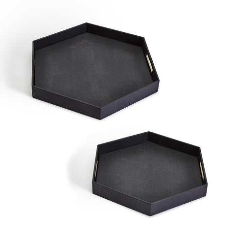 Black Hexagon Stingray Tray