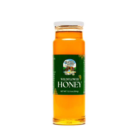 12.5 oz Glass Jar Wildflower Honey