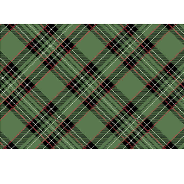 Green Plaid Placemat Pad