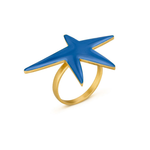 Miro Blue Star Ring