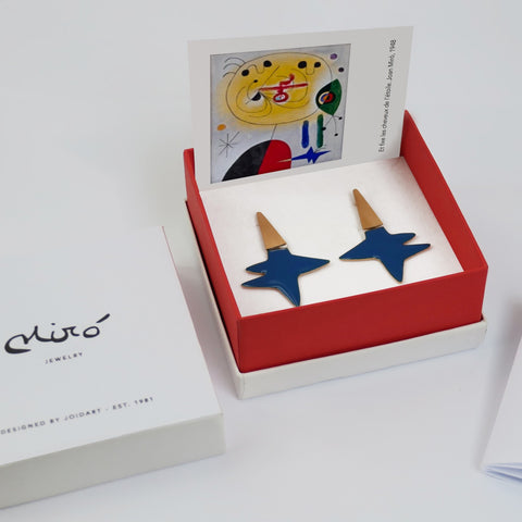 Miro Blue Gold Earrings