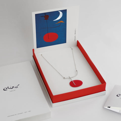 Miro Red and Silver Necklace