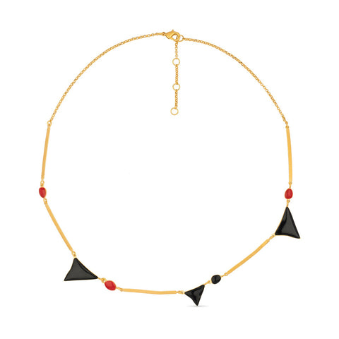 Miro Golden Necklace Triangles