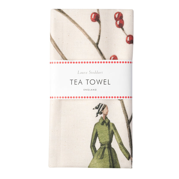 Red Berries Tea Towel