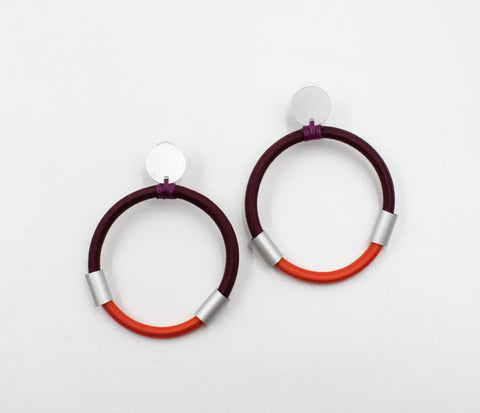 Two Tone Hoop with Aluminum Accent