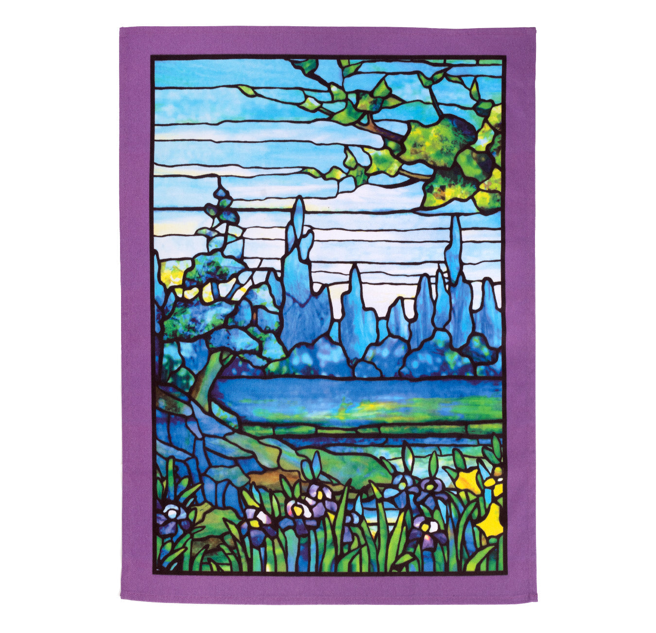 Iris Landscape-Tiffany Tea Towel