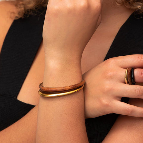 Teak Sabi Outline Cuff