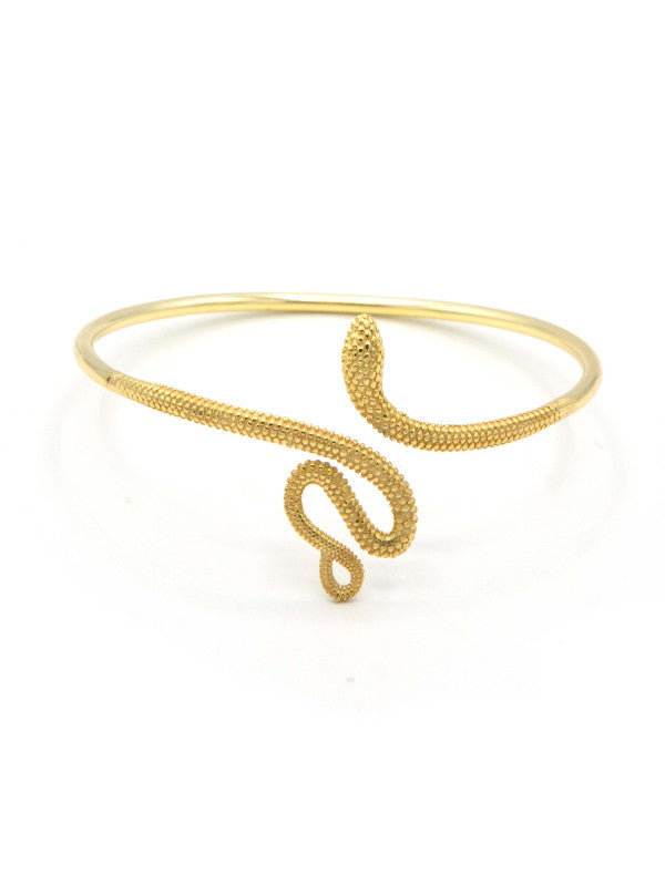 Viper Snake Cuff in Silver or Brass