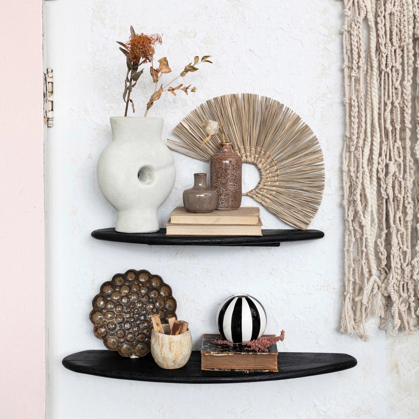 Black and White Ball Vase