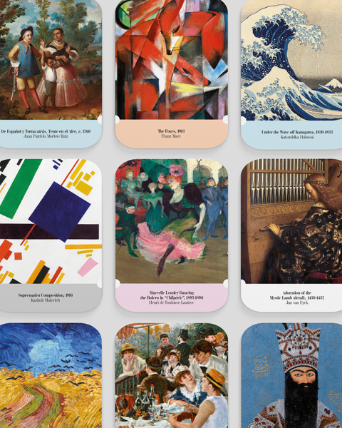 Collection of various artworks displayed in a grid format.