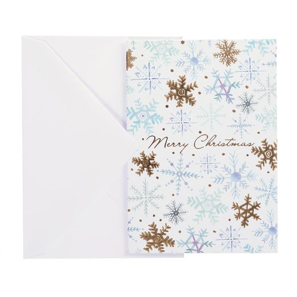 Blue Snowflakes Holiday Card