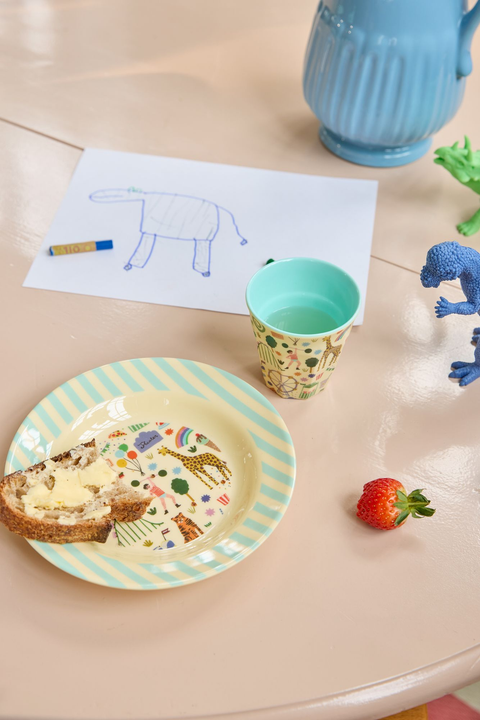 Melamine Kids Bowl | Fun Fair Mint Print