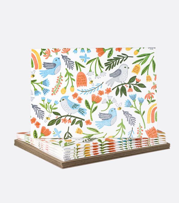 Bird Whimsy Letterpress Notes