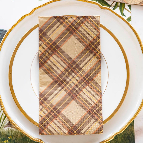 Autumn Plaid Guest Napkin