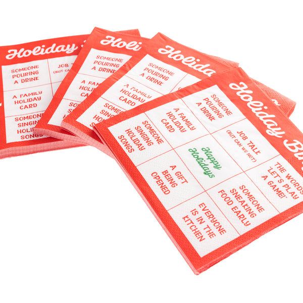 Holiday Bingo Cocktail Napkin