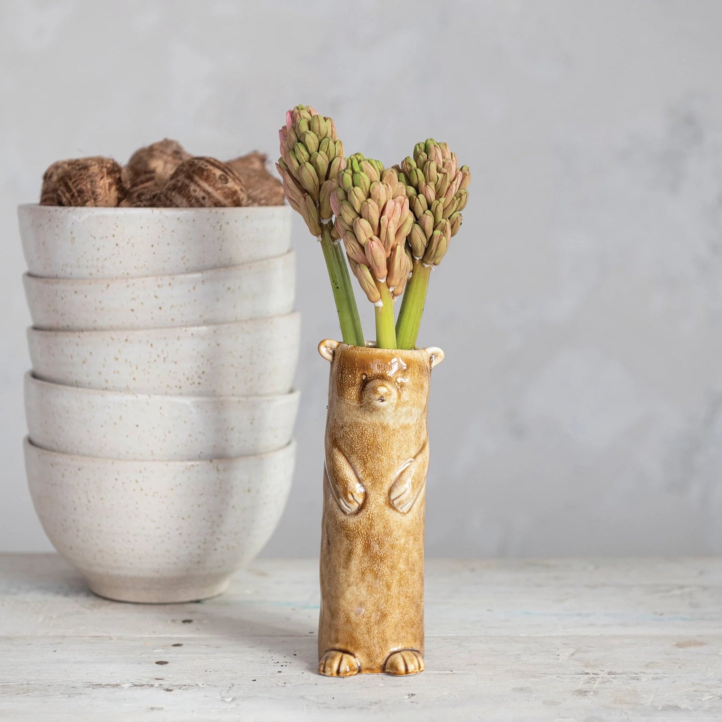 Brown Bear Vase