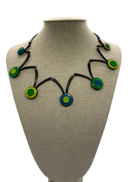 2 Tone Circles Necklace