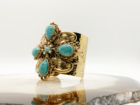 Turquoise Cross Cuff Bracelet