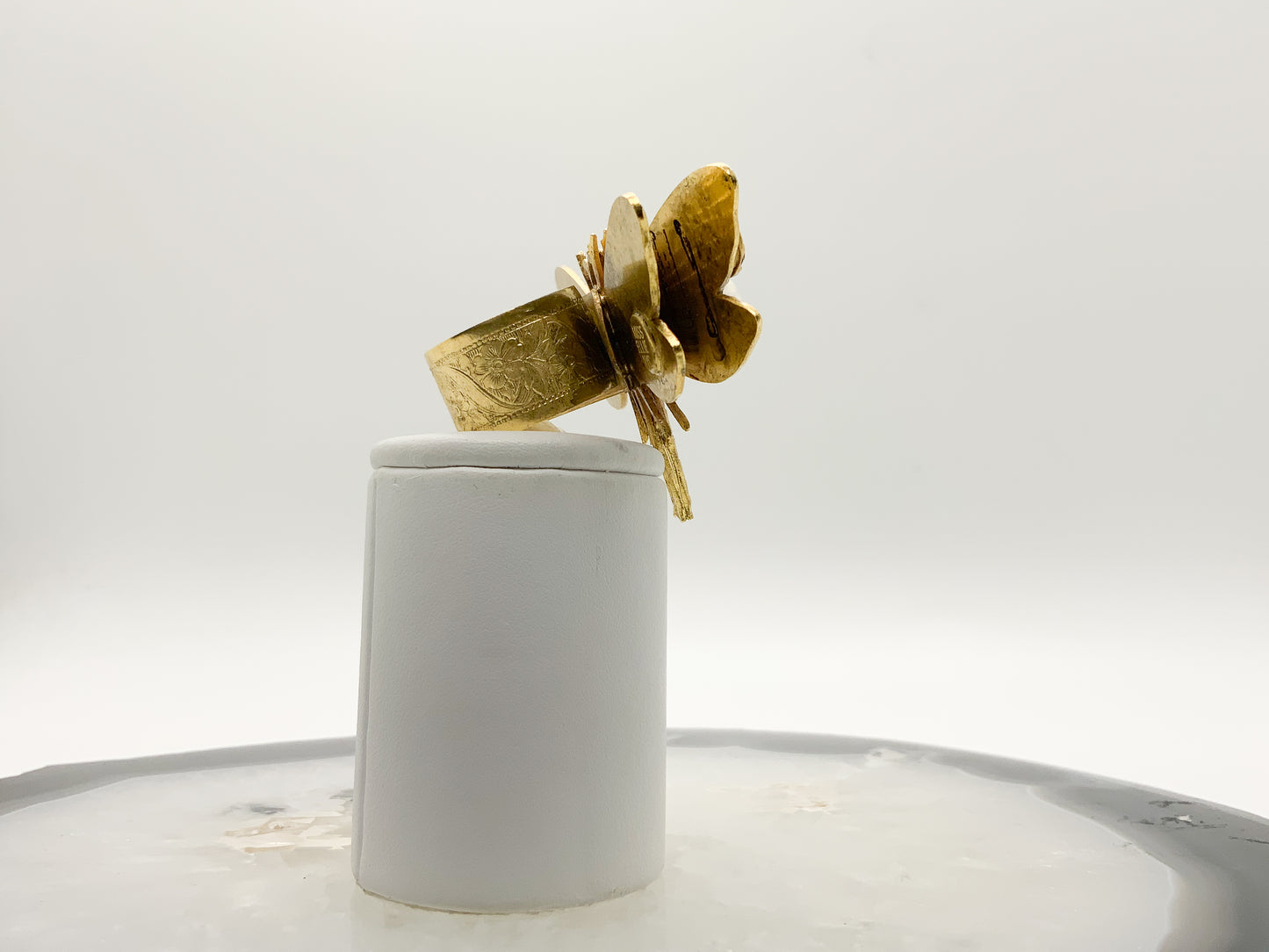 Dragonfly Ring with Freshwater Pearl