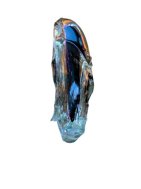 A hot cast glass sculpture