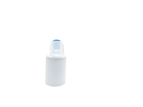 A round translucent colored ring with a blue detail on a white background