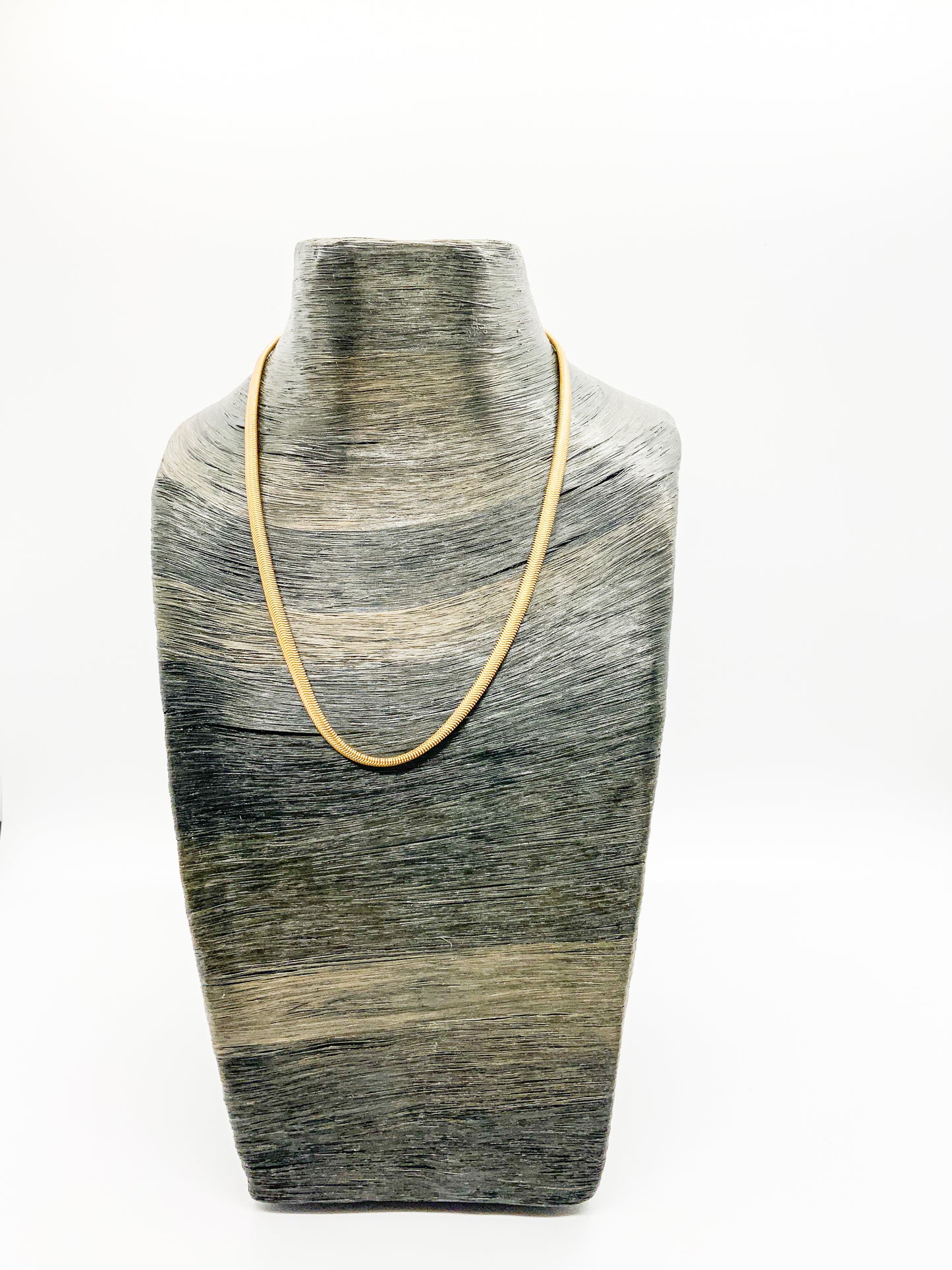 Skinny Flat Snake Chain Necklace 15"