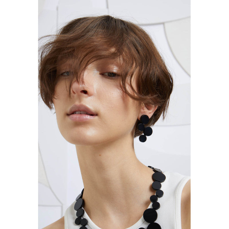Abstraction Earrings Black SM