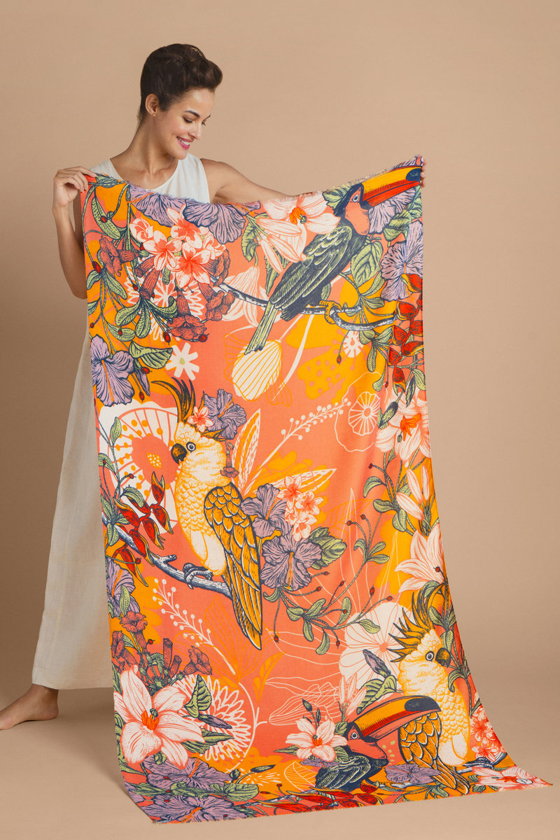 Rainforest Feathered Friends Scarf
