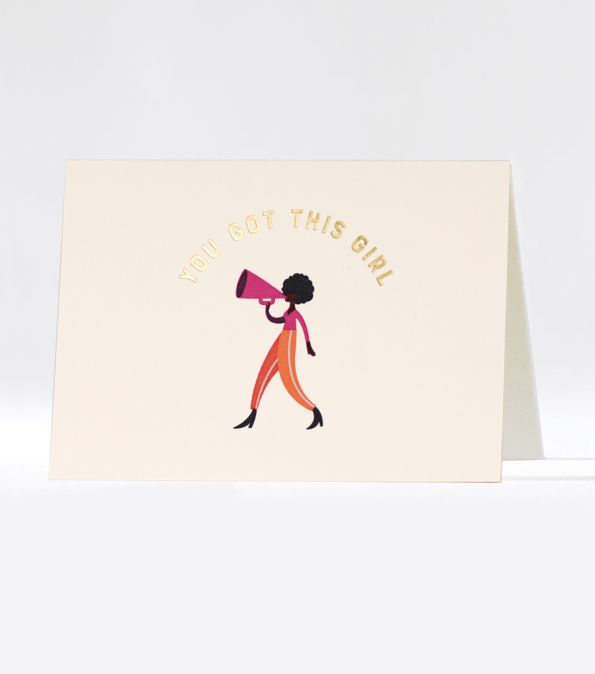Megaphone Girl Letterpress Notes