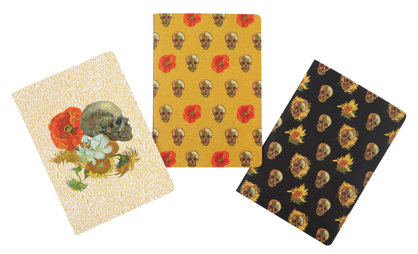 Notebook Collection and Pouch Set Van Gogh Skulls & Flowers
