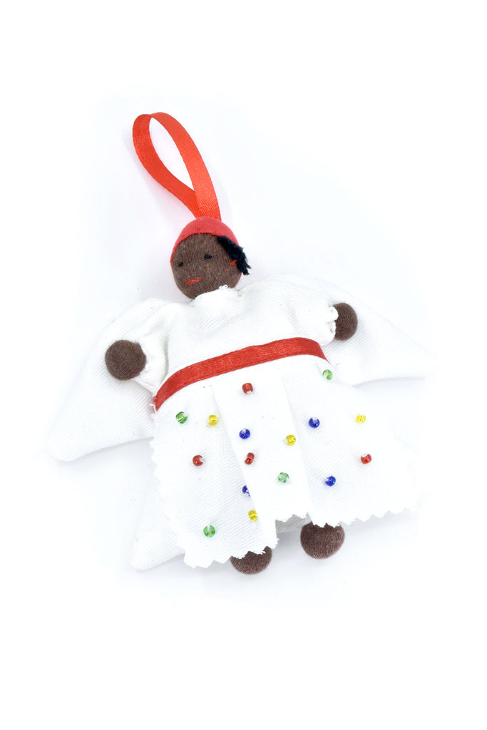 Batsiranai Cupcake Angel Ornament White Skirt