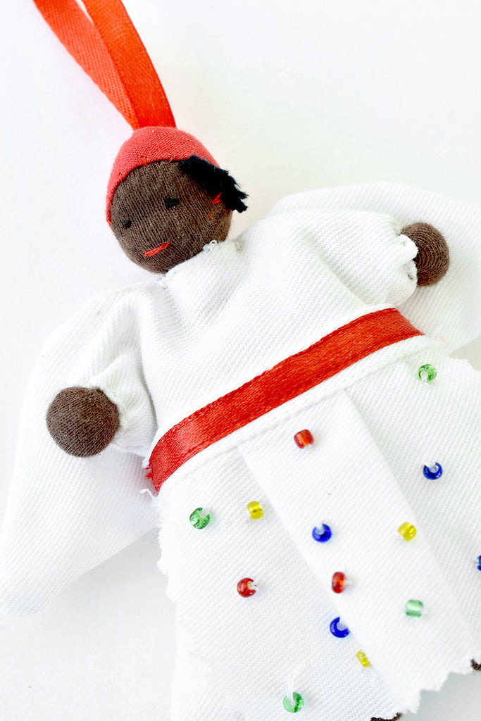 Batsiranai Cupcake Angel Ornament White Skirt